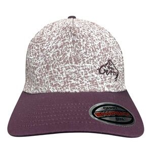 Gerry Snapback Hat OSFA Maroon Burgundy Abstract Print Cotton Baseball Cap